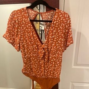 Abercrombie floral bodysuit